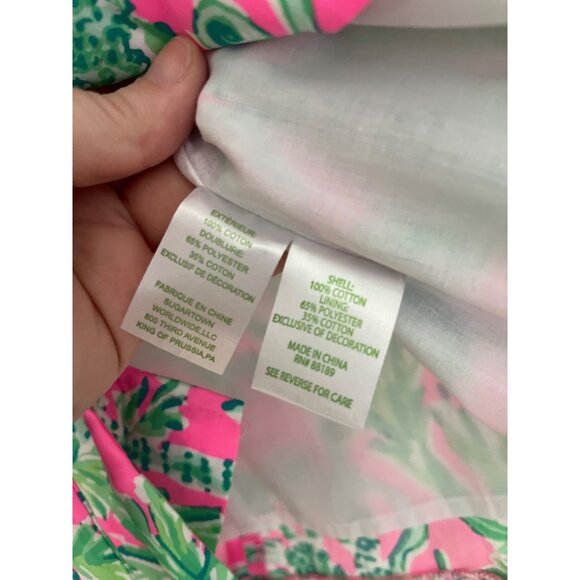 NWOT Lilly Pulitzer Mini Classic Shift Dress Pink Sand Paradise Girls size 4 - Picture 3 of 4